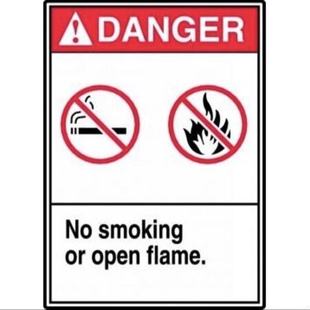 Accuform ANSI DANGER Safety Sign NO SMOKING MRMK109VP MRMK109VP